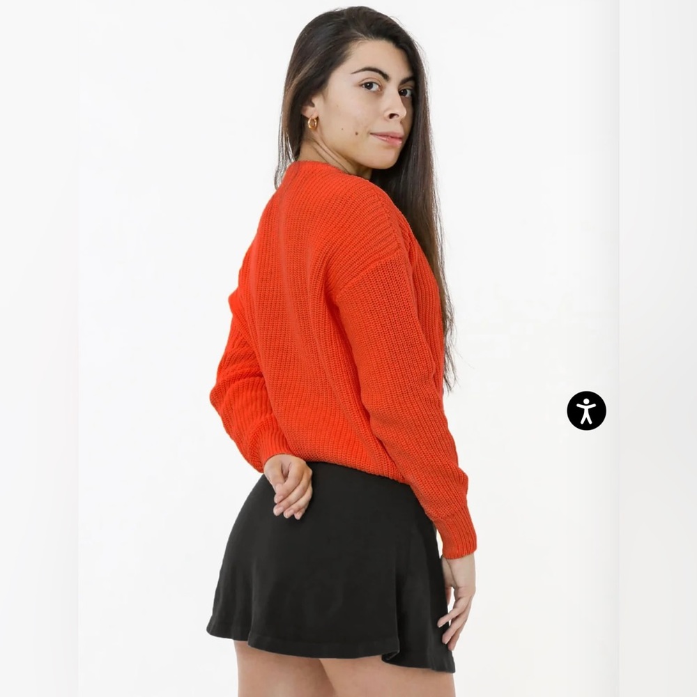 orange LA apparel fisherman sweater